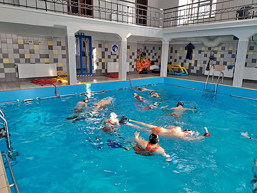 Hokej pod wodą Walenie Siemianowice Śląskie Trening 7 I 2023